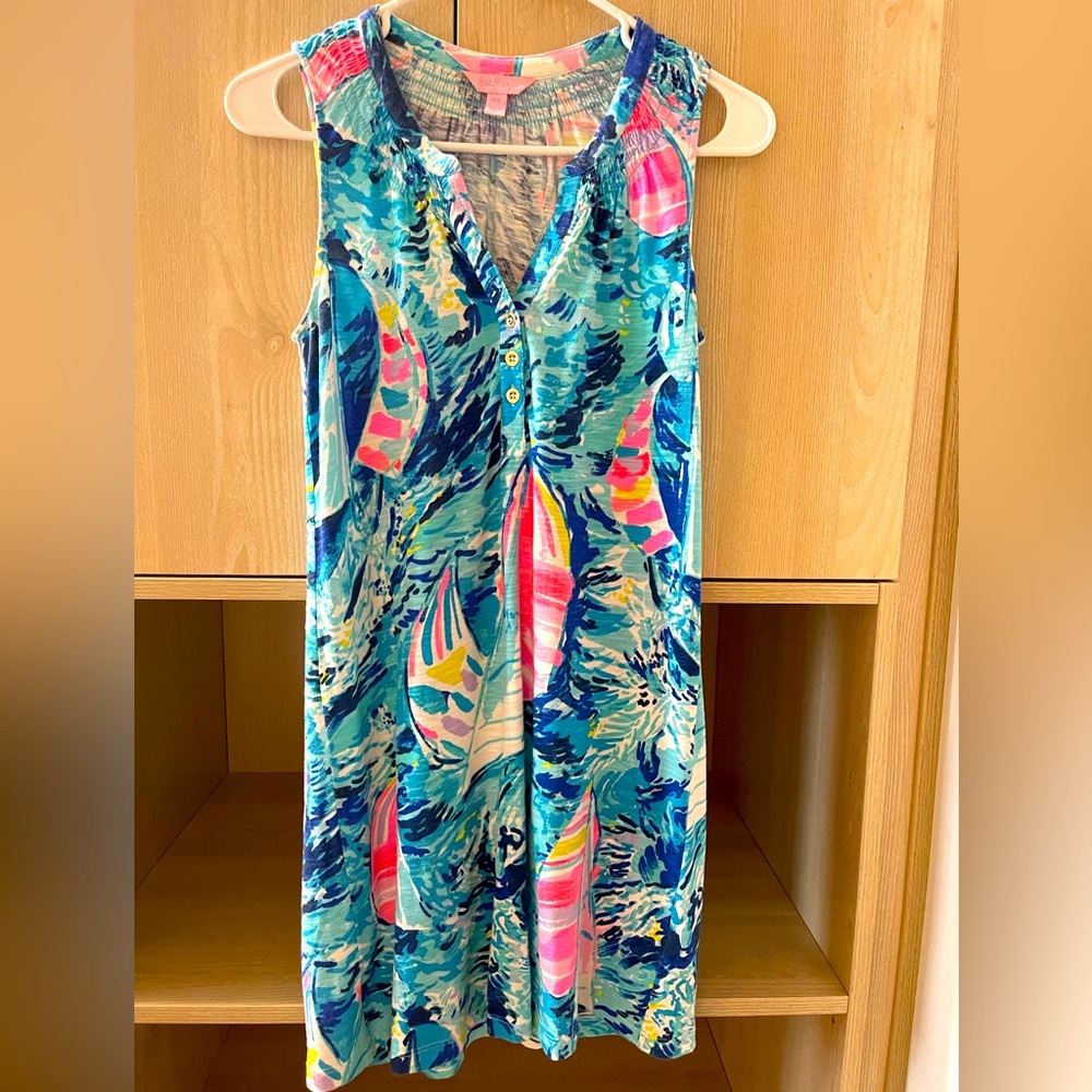 Lilly Pulitzer Essie Dress-Hey Bay Bay Sailboat